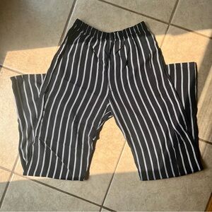 Black and white striped pants from brandy Melville flowy